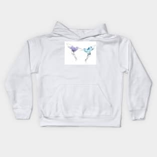 Humming Bird - Flowers Kids Hoodie